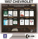 1957 Chevrolet & Corvette Shop Manuals, Sales Literature & Parts Books on USB