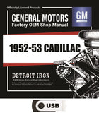 1952-1953 Cadillac Shop Manuals, Sales Data & Parts Books on USB