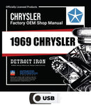 1969 Chrysler Shop Manual, Sales Data & Parts Book on USB