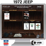 1972 Jeep Shop Manual & Sales Brochures on USB