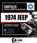 1974 Jeep Shop Manual, Parts Book & Sales Brochure on USB