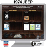 1974 Jeep Shop Manual, Parts Book & Sales Brochure on USB