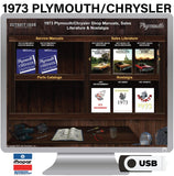 1973 Plymouth Chrysler Shop Manuals & Sales Literature on USB