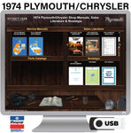 1974 Plymouth Chrysler Shop Manuals & Sales Literature on USB