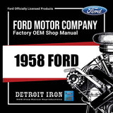 1958 Ford Shop Manuals, Sales Data & Parts Books on USB