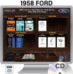 1958 Ford Shop Manuals, Sales Data & Parts Books on USB