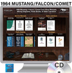 1964 Mustang Falcon Comet Shop Manuals Sales Wiring Diagrams & Parts Books on CD