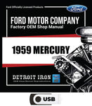 1959 Mercury Shop Manuals, Sales Data & Parts Books on USB