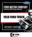 1958 Ford Truck Shop Manual & Parts Books on USB