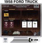 1958 Ford Truck Shop Manual & Parts Books on USB