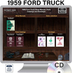 1959 Ford Truck Shop Manual & Parts Books on CD