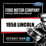 1958 Lincoln Shop Manuals, Sales Data & Parts Books on CD