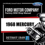 1968 Mercury Shop Manuals, Sales Data & Parts Books on CD