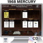 1968 Mercury Shop Manuals, Sales Data & Parts Books on CD