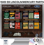 1949-1959 Lincoln/Mercury Parts Manuals (Only) on CD