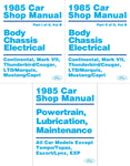 1985 Ford Lincoln Mercury Car Chassis Body & Electric Shop Manual