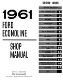 1961 Ford Econoline Shop Manual