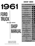 1961 Ford Truck 100-800 Series Shop Manual (Licensed Reprint)