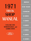 1971 Ford Truck Shop Manual - 5 Volumes