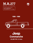 1986 - 1988 Jeep Comanche Service Shop Manual - M.R.277