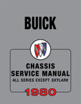 1980 Buick Chassis Service Manual - Includes 11x26 inch COLOR Wiring Diagrams