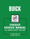 1981 Buick Chassis Service Manual - Includes 11x26 inch COLOR Wiring Diagrams