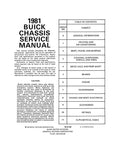 1981 Buick Chassis Service Manual - Includes 11x26 inch COLOR Wiring Diagrams