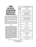 1981 Buick Chassis Service Manual - Includes 11x26 inch COLOR Wiring Diagrams