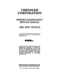 1992 Jeep Shop Manual - 2 Volumes